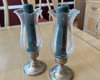 Sterling silver candle holders