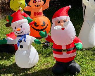 Inflatables - Holidays have blown up at this house!