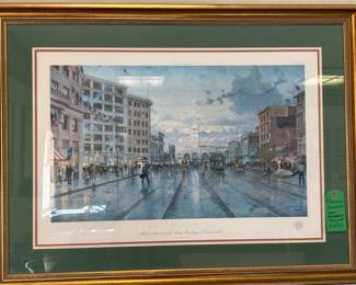 Framed San  Francisco print by Thomas Kinkade 