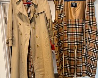 Woman’s Burberry coat with zip-in lining