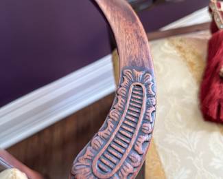 Arm detail of dining chair in previous picture.