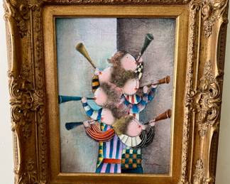 Whimsical Roybal painting.