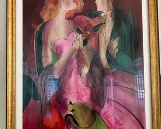Signed Linda LeKinff lithograph.