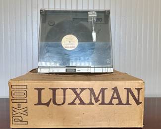 Luxman PX-101 tangential tracking arm (as opposed to the common pivoting arm) turntable.