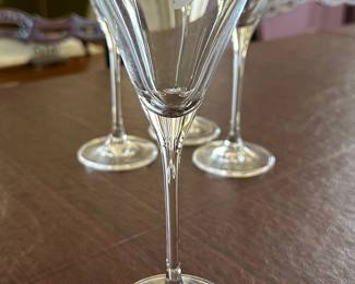 Set of four Grey Goose martini glasses.