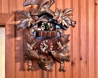 Vintage German Edelweiss Cuckoo Clock