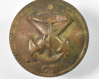 Civil War Era Confederate Navy Button, "CN"