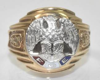 Fraternal Order Of Eagles 10k Gold Ring