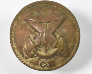 Civil War Era Confederate Navy Button, "CN"