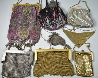 Lot of Art Deco Metal and Beaded Purses