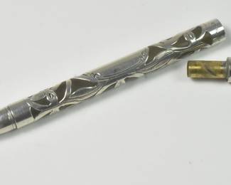 Vtg Silver Overlay Mechanical Pencil