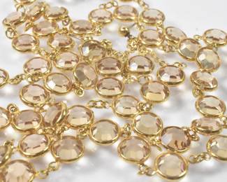 Swarovski Clear bezel Necklace, Earrings