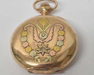 Multi Colored GF Hampden Pocket watch