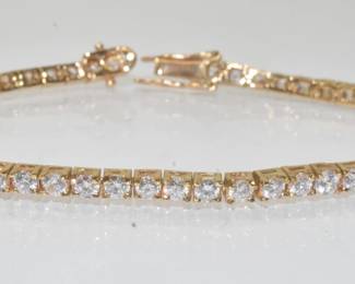 10k Gold And Moissanite Tennis Bracelet