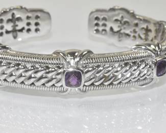 Judith Ripka Sterling Amethyst Bracelet