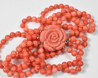 Vintage Coral Necklace