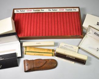 Parker Fountain Pen Display & Boxes, Mont Blanc