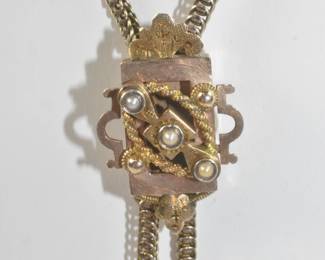 Antique 10k Slide Watch Chain