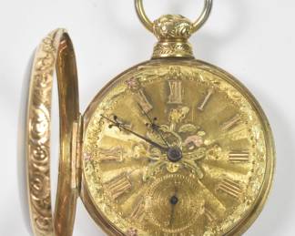 14k English Pocket Watch, Johnson, Liverpool, KW