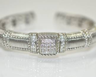 Judith Ripka Sterling Cuff Bracelet