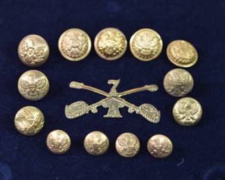 Civil War Button Bundle, Waterbury