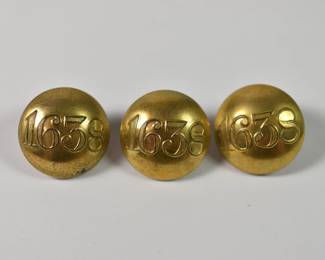 Ancient and Honorable Artillery Co. Buttons 1638, set of 3