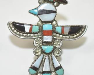 Old Pawn Gary Vacit Ring Peyote Bird