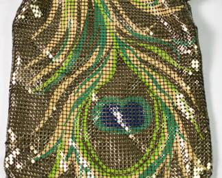 Whiting & Davis Peacock Feather Mesh Purse