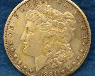 Lot 405. 1884 CC Morgan Silver Dollar