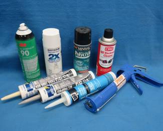 Lot 194. Silicone Sealant, 3M Contact Adhesive, Electronic Cleaner and More