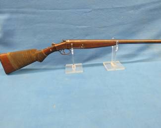 Lot 456. 1896 Davenport Arms Nitro Marvel antique black powder 12 gauge shotgun.&nbsp; Decorative wall hanger only