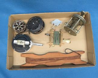 Lot 128. Vintage Reels and Fishing Line