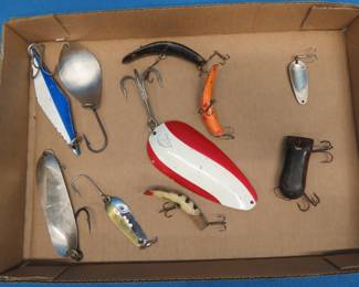Lot 49. Ten Vintage Lures Including Kauztky Lures