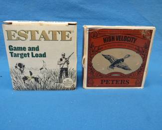 Lot 124. Two boxes of 2 3/4" 12 gauge shotgun shells.  #4 and #6 shot.