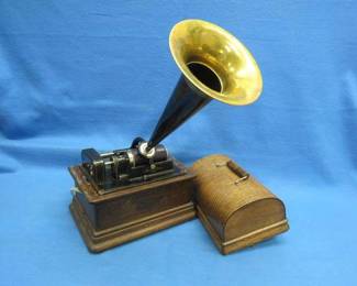 Lot 458. Edison Standard Phonograph with Cylinder and Cone untested