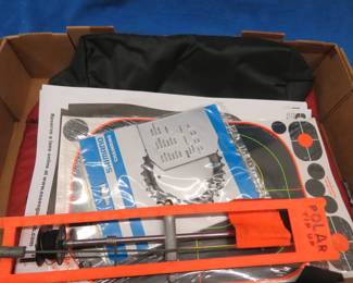 Lot 346. Targets, a tip-up, cooler bag