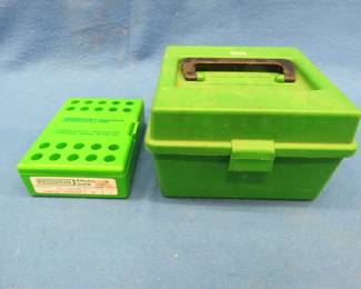 Lot 55. Redding 6.5mm/284 Win. die set and eighty-seven .284 brass in a case