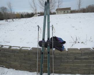 Lot 265. 79" Karhu Adult Skis, Poles and Two Pairs of Boots