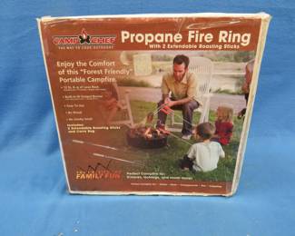 Lot 91. New-in-the-box portable contained propane fire ring