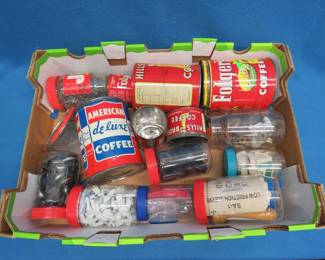 Lot 281. Hardware and Vintage Coffee Tins