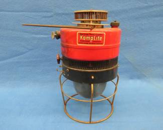 Lot 202. KampLite hanging lantern.&nbsp; Model IL-11A.&nbsp; Made in Albert Lea MN by American Gas Machine Co.