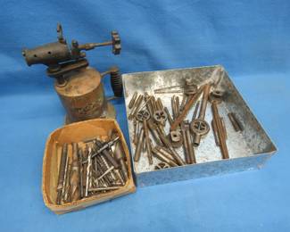 Lot 84. Vintage Torch, Drill Bits, and Taps