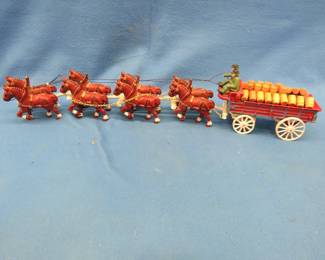 Lot 88. Reproduction cast-iron beer wagon with an 8-horse team