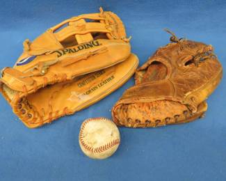 Lot 240. Two RH baseball gloves including a Stan Musial glove