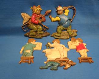 Lot 42. Five Vintage Sexton Metal Wall Plaques