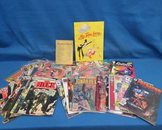 Lot 451. Comic Books: Marvel, DC, and More Including The Thing, Spiderman, 1947 Readers Digest, My Fair Lady 