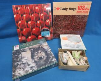 Lot 210. Jigsaw Puzzles, Garbage Can Hoop, and More