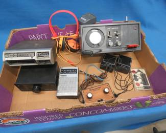 Lot 95. Archer Space Patrol 2-Way Radio, Sanyo Car 8-Track Player, Home Theatre Audio Control, and More