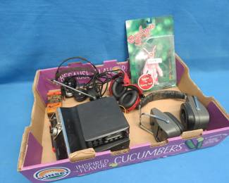 Lot 28. Uniden Scanner, Pioneer Automotive 8-Track Player, Realistic AM/FM Headphones, and More