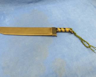 Lot 361. Viet Nam era machete in very good condition. The blade and sheath are marked US and the sheath is st
